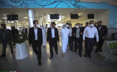  بازدید هیات قطری و وزیر راه و شهرسازی کشور از بندرگاه کیش
