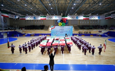 آیین افتتاح نخستین المپیاد ورزشی دانش آموزی مناطق آزاد در کیش